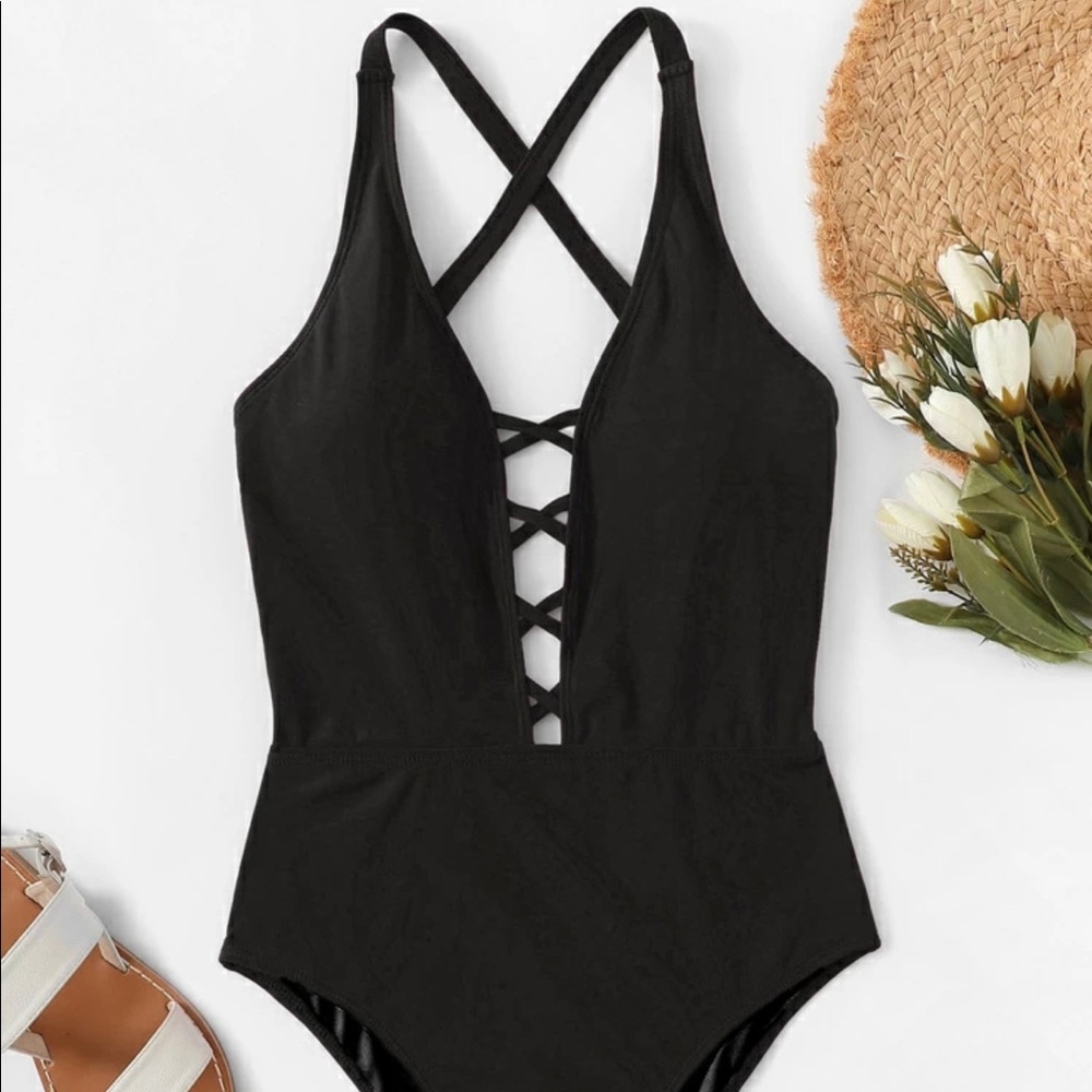 Sexy black one piece